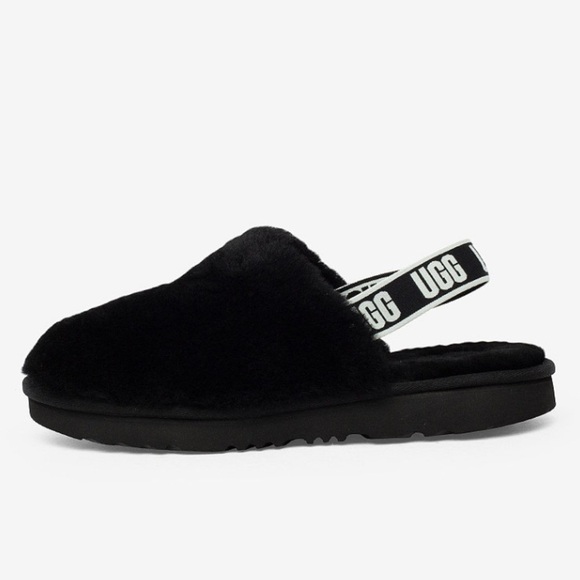 New Ugg Fluff Yeah Clog Slippers Black Size 6 - Picture 1 of 8